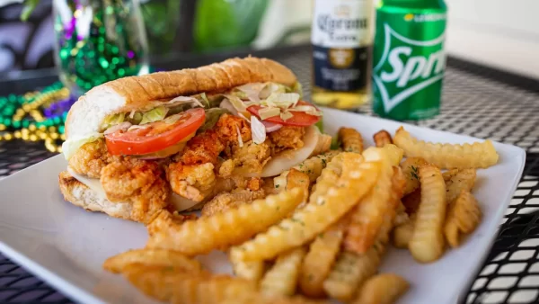 Whiting Po Boy Combo (Fries & Drink)