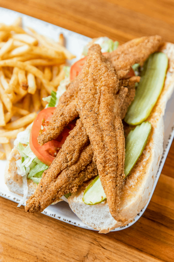 Catfish Po-Boy Combo (Fries & Drink)